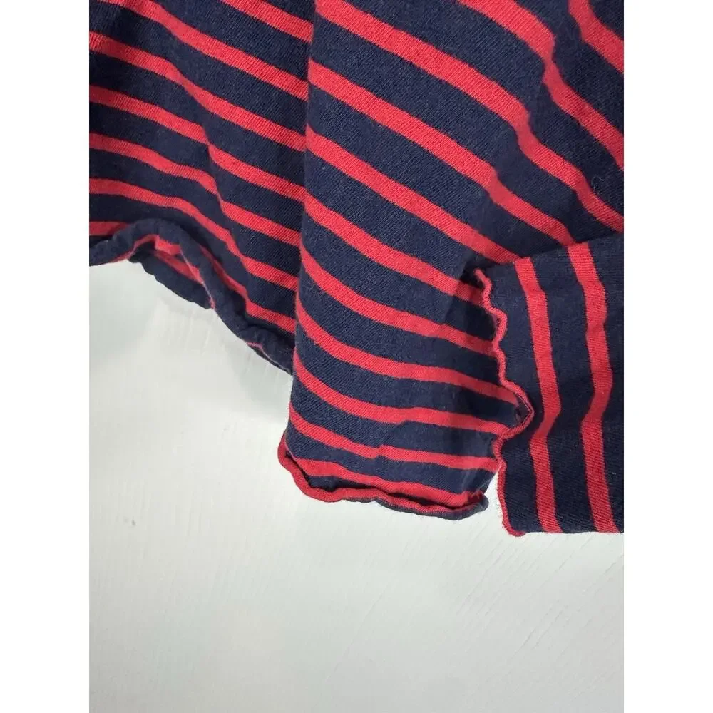 Frank And Eileen Women’s Blue Red Stripped Popover Henley Size M - Picture 6 of 10